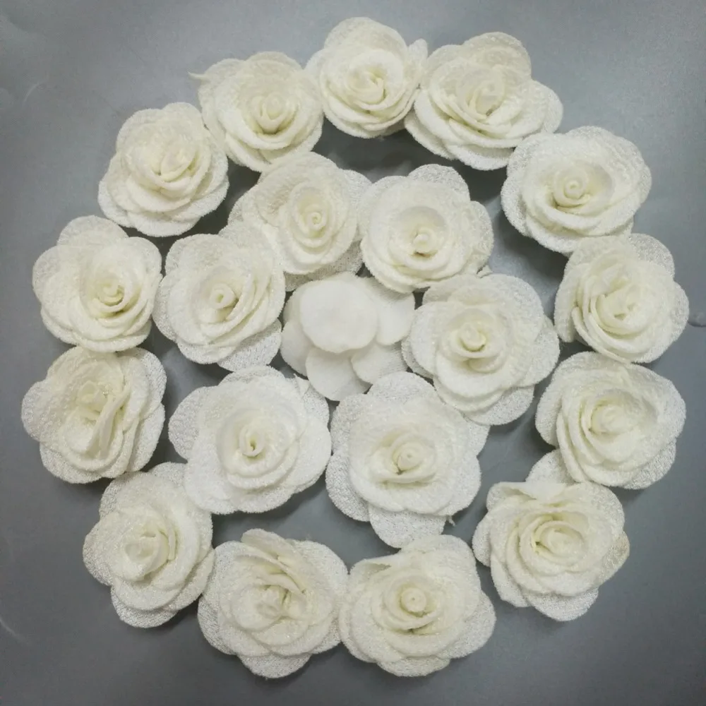 silk flower artificial & dried arrangements 10Pieces/Bag Size 4CM Fabric Rose Flower Handmade Cloth Flowers Hand DIY Material Wedding Bouquet Flower Hair Cloth Accessories flower fall artificial flora artificial & dried floral