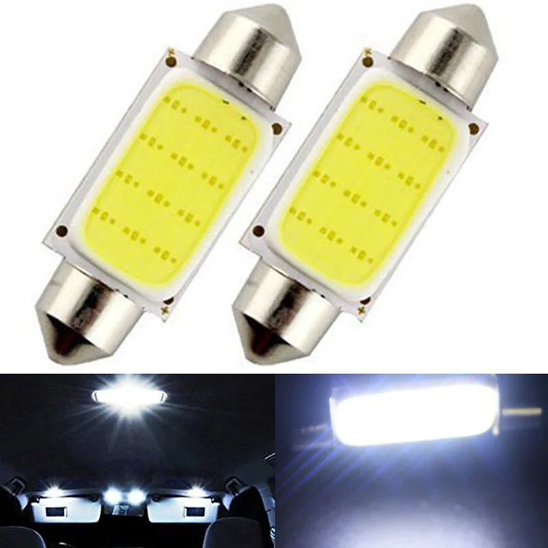2pcs/set 39MM 3014 30SMD LED Car Festoon Dome Interior Map Light Bulb White