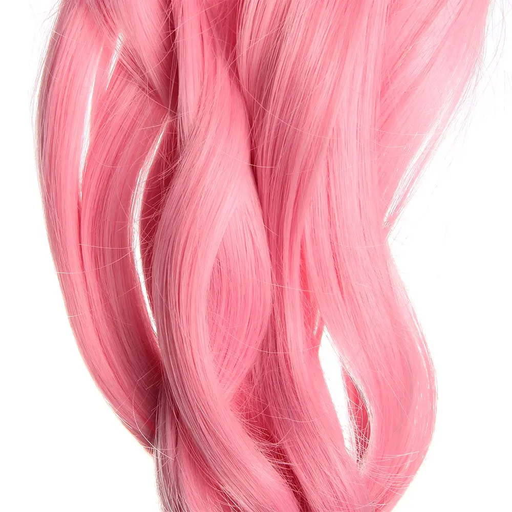 Клип в на длинные вьющиеся розовый градиент волос синтетического волокна парики