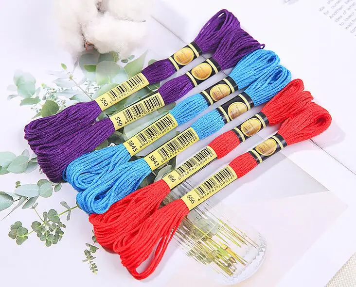 DMC 447 basic solid color embroidery thread set complete.