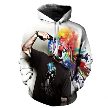 

Cartoon clown spring and autumn long sleeve hoodie men and women hoodie casual sports suit fashion brand hoodie jacket