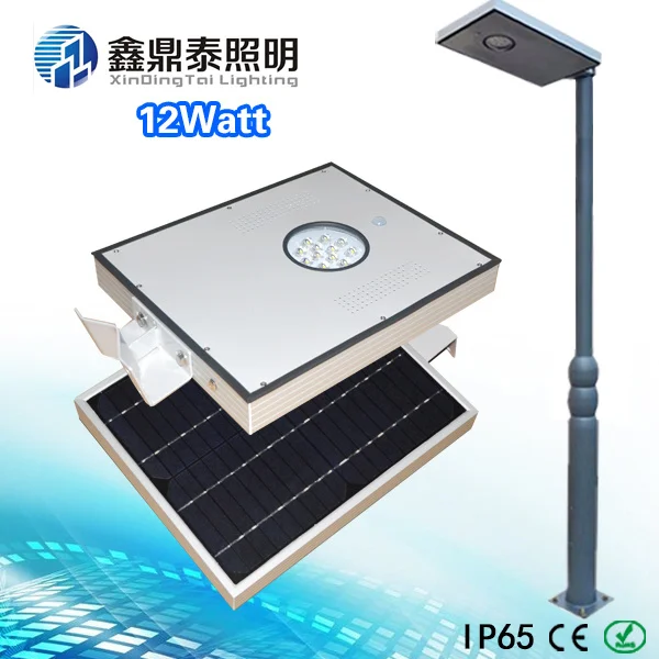 12W LED Street Lights All In One Solar Lamp Integrated solar led street light