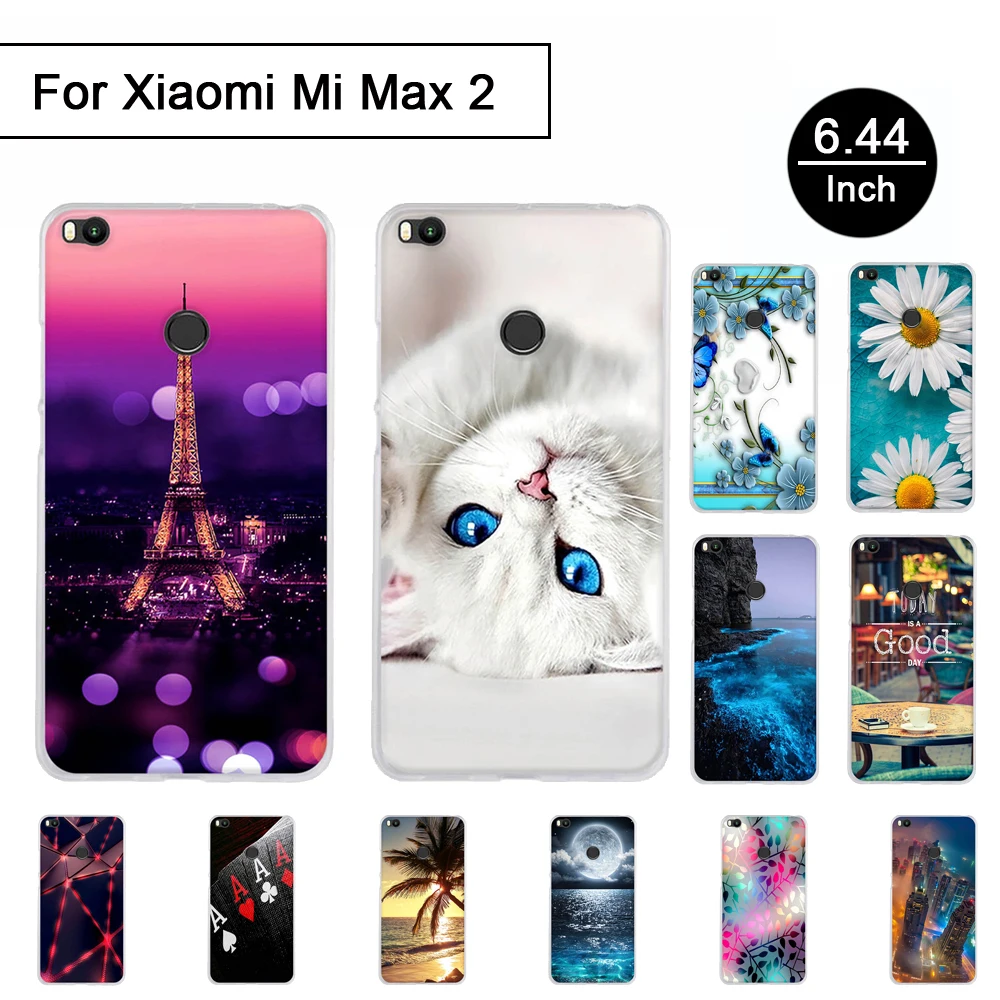Силиконовый чехол для Xiaomi Mi Max 2 6 44 &quot мягкая задняя крышка из ТПУ Для чехлы с