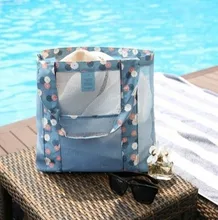Women Storage Bags Mesh Shower Caddy Tote Wash Bag Dorm Bathroom Caddy Organizer with Basket Pockets Package Swim Bag