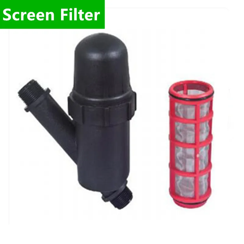 

3/4"1" NPT Plastic Screen Filters With Pipe Thread With Screen Elements Used To Protect Drip Irrigation Micro Watering K101