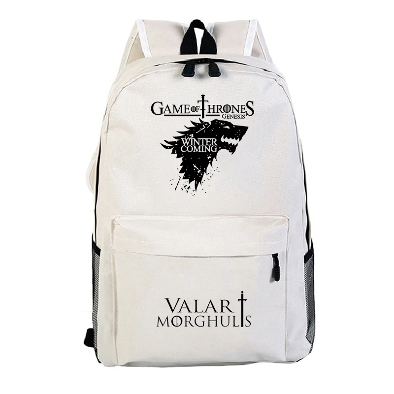 

Canvas Book Bag Backpack Travel Mochila Game Of Thrones 3xk Fashion Anime Mujer Laptop School Sac a Dos Femme Schoolbag Plecak