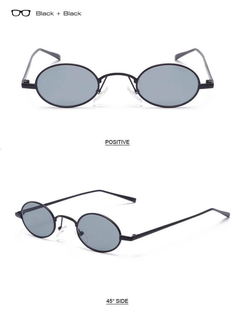 Женские очки shauna Овальные Солнцезащитные очки популярные маленькие металлические оправы Мужские красные линзы UV400