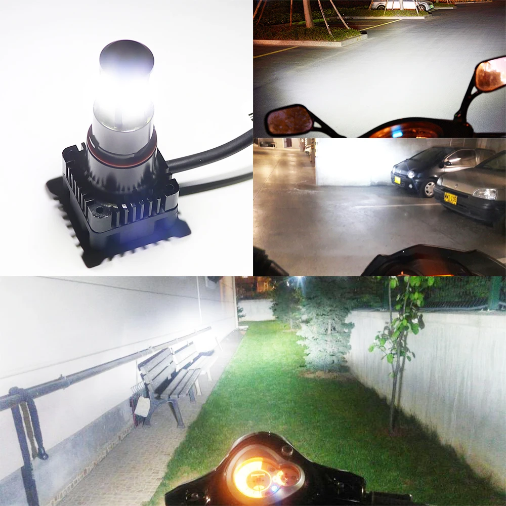 2pcs H4 LED Motorrad COB Hi/Lo Beam Scheinwerfer Frontscheinwerfer China Post 