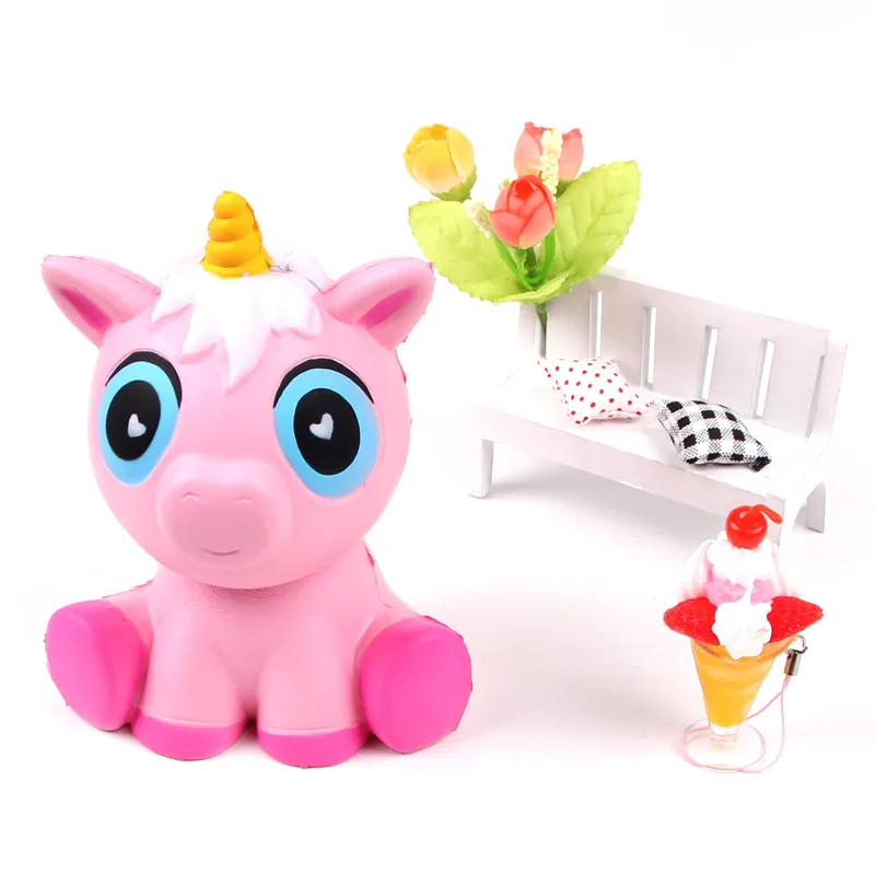 2018 New Pink Unicorn Slow Rising Squishies Toys Kawaii Jumbo Unicorn Rainbow Horse Squishy Stress Relief Squeeze Toy  (4)