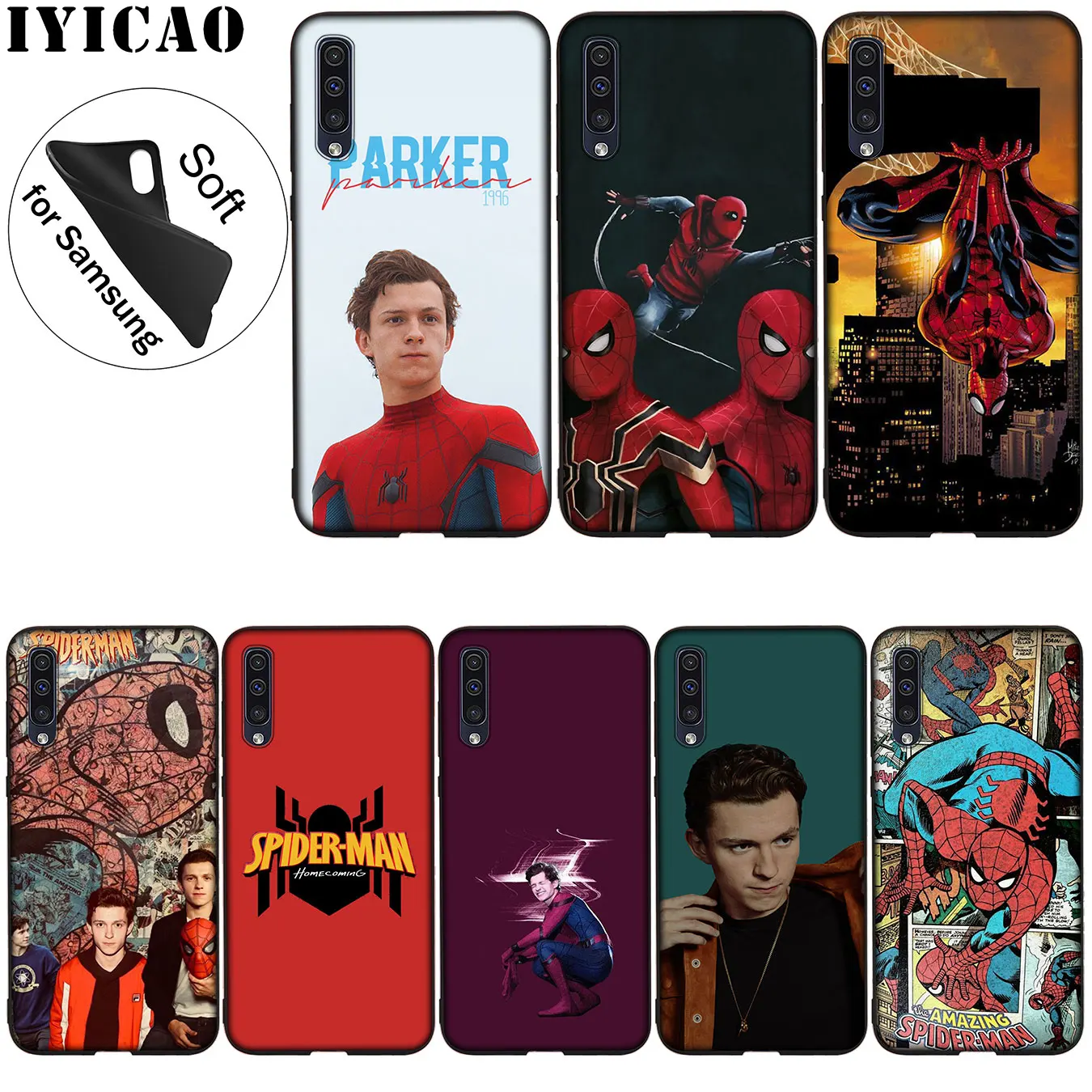 

Marvel Tom Holland SpiderMan Soft Silicone Case for Samsung Galaxy A70 A60 A50 A40 A30 A20 A10 A50S A40S A30S A20S A10S Cover
