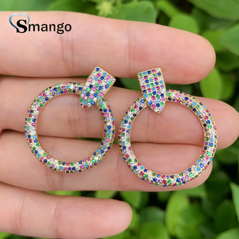 

Stud Earrings, Women Fashion Jewelry, The Big Round Design .The Rainbow Series, Top Quality Plated,Can Wholesale.5pairs