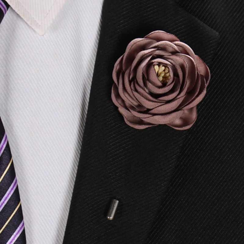 17 Colors 2019 New Designer Flower Pins for Suit Fashion Wedding Boutonniere Corsage Party Decoration Dress Gift | Украшения и