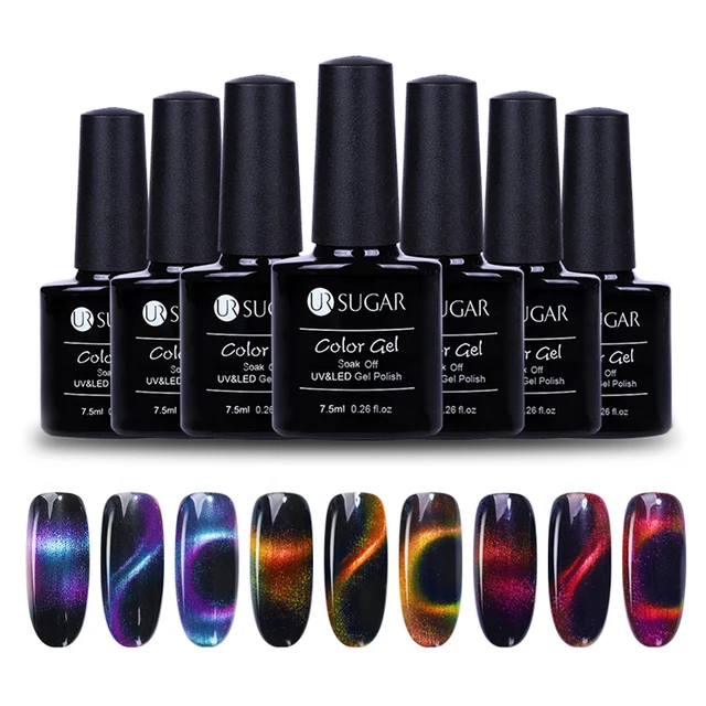 Best Offers UR SUGAR 7.5ml 3D Chameleon Cat Eye Magnetic Nail UV Gel Magic Stick Gradient Effect Soak Off UV Manicure Nail Art Gel Polish