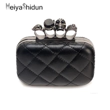 MeiyaShidun Diamant Fingerring schnalle frauen Abendtaschen Retro Schädel bling Tag Kupplung hochzeit clutches geldbörse handtaschen