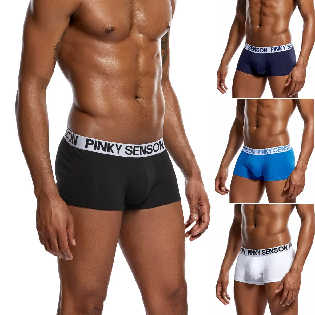 

Men's sexy Panties 2019 men's short breathable underwear letter bag soft underwear ropa interior hombre sexi