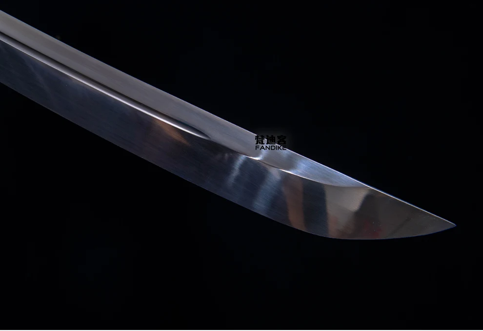 Японский самурайский меч катана меч углеродистая сталь пластинчатое лезвие режет бамбуковую трость меч Мусаши tsuba ПОЛНЫЙ ТАН черный острый