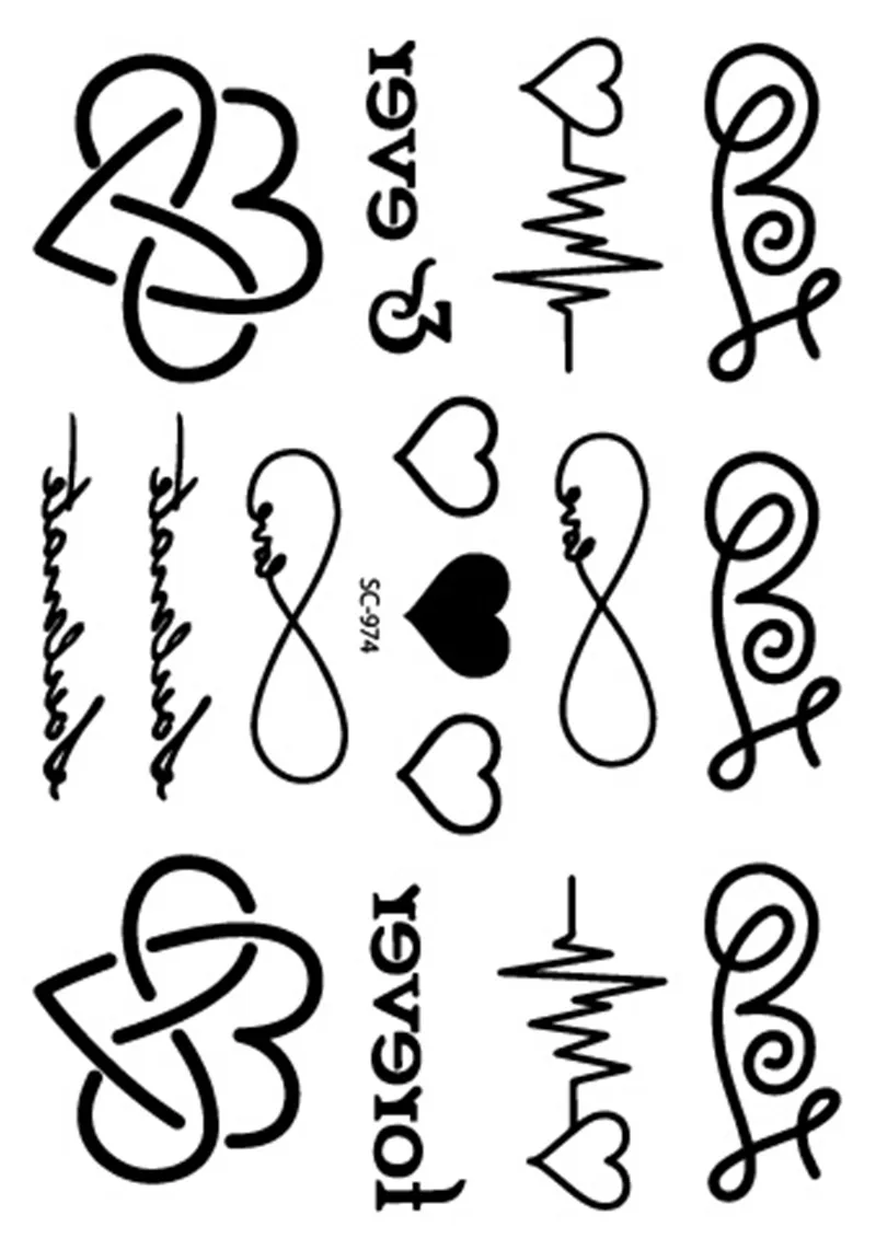 Double Coeur Et Le Symbole De L Infinie Tatouage Alliance