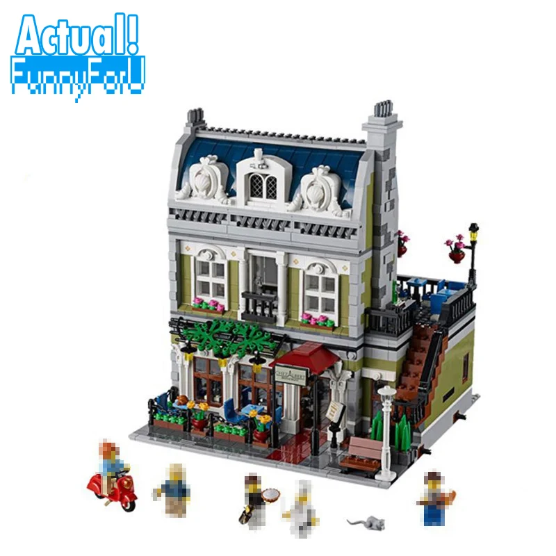 

LELE 30007 Parisian Restaurant Creator Architecture Building Blocks Bricks Toys For Boys oyuncak Compatible with legoINGly 10243
