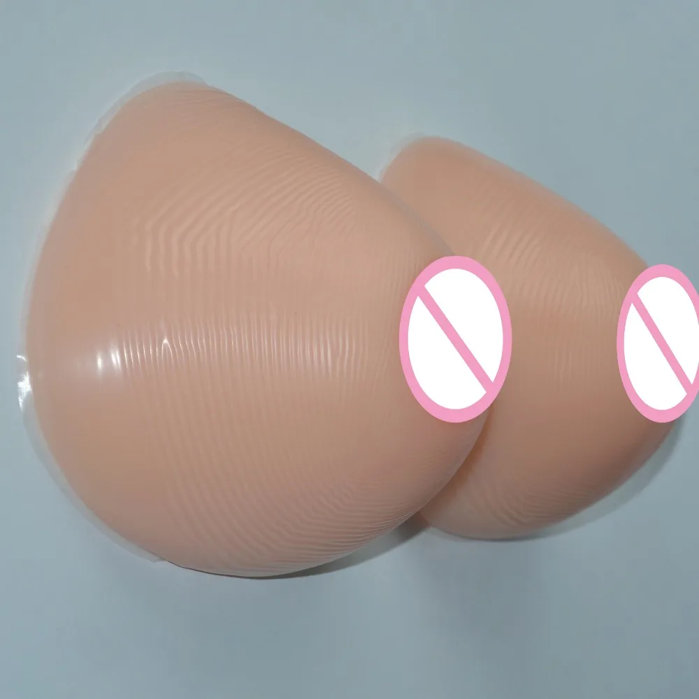 

New 1 Pair 3200g/Pair Silicone Breast Form Triangle Shape Fake False Artificial Chest Prosthesis Not Adhesive For Crossdresser