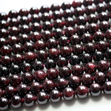 Meihan натуральный 9,2 мм красный гранат Гладкий Круглый Шарм драгоценный камень для изготовления ювелирных изделий дизайн