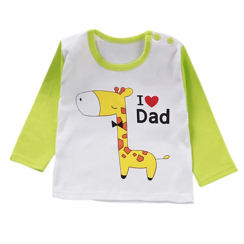 Baby Tops  Newborn Tees Clothing 2018 New Children Cartoon Cute Printed Long-sleeved T-shirt Baby Casual Bottoming Shirt 1-4T W