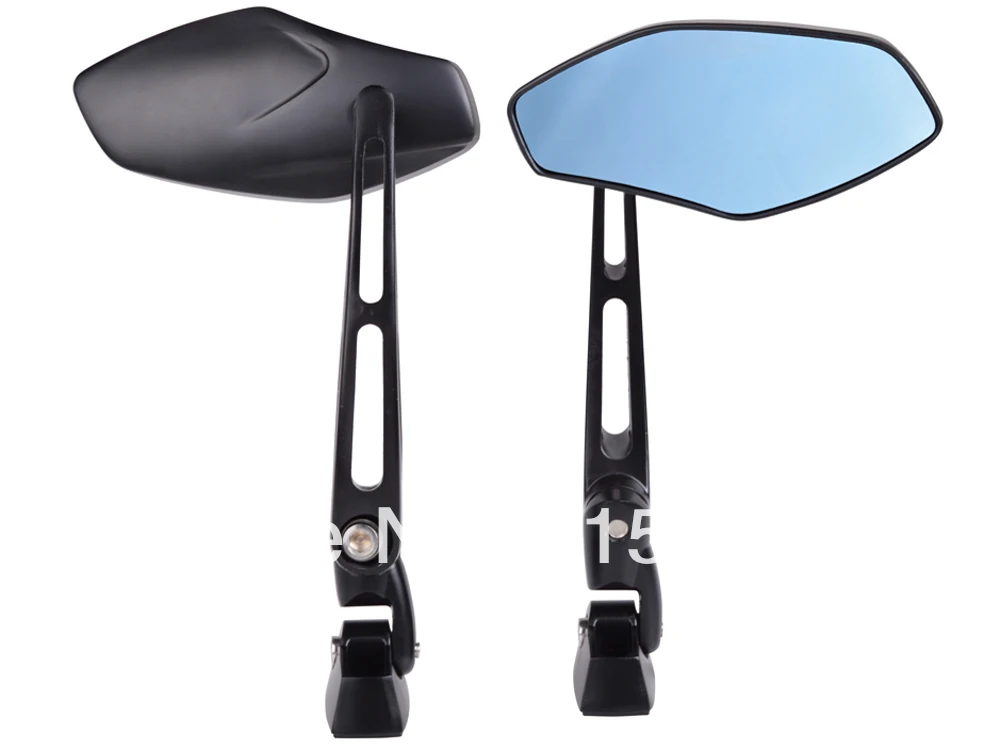 

UNIVERSAL BLACK ALUMINUM MOTORCYCLE SPORTS BIKE CUSTOM RACING REARVIEW MIRRORS