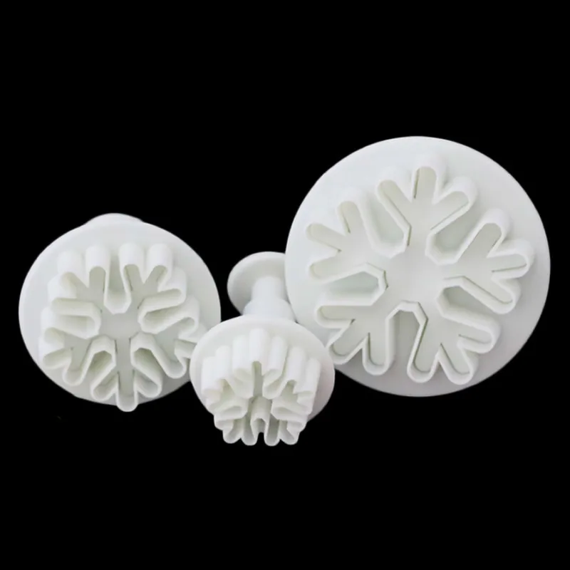 

3pcs/lot Fondant c ake Cookies Cooking Biscuit Cutter Baking Decoration Snow Flowers Flake Sugarcraft DIY Mould Mold Tools Sets