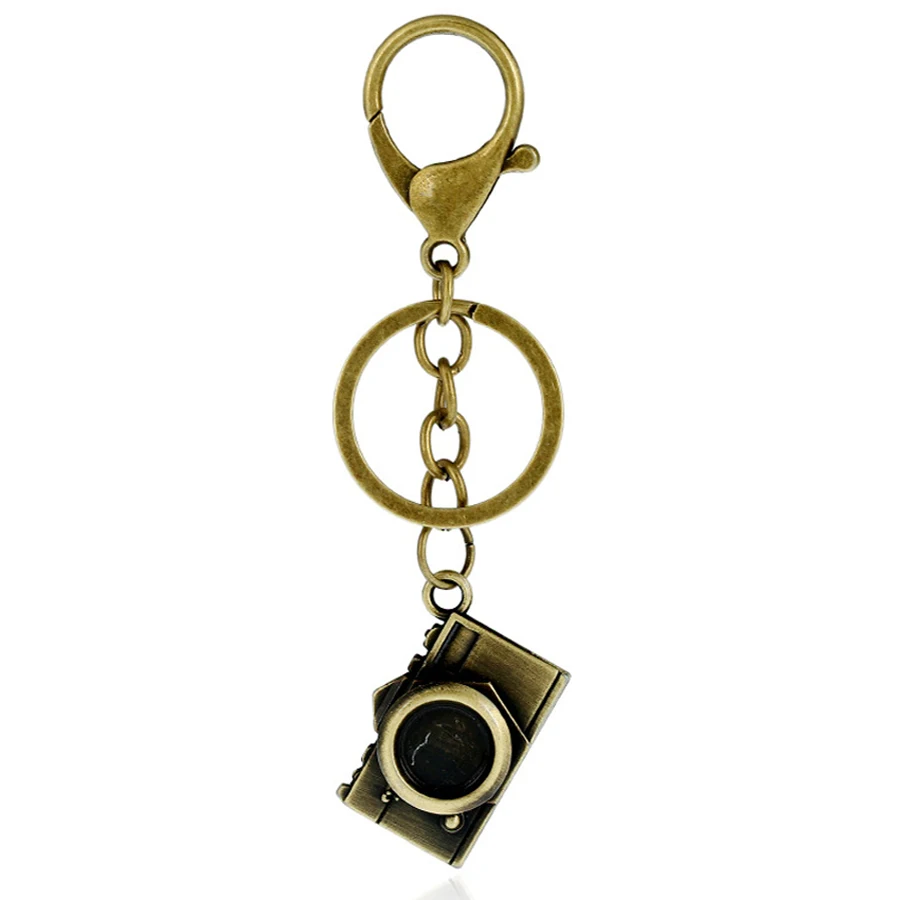 

Personalized Copper Alloy Camera Keychain Men Punk Keyring porte clef Charm Bag Keyfobs Creative Jewelry Women Gift FY069
