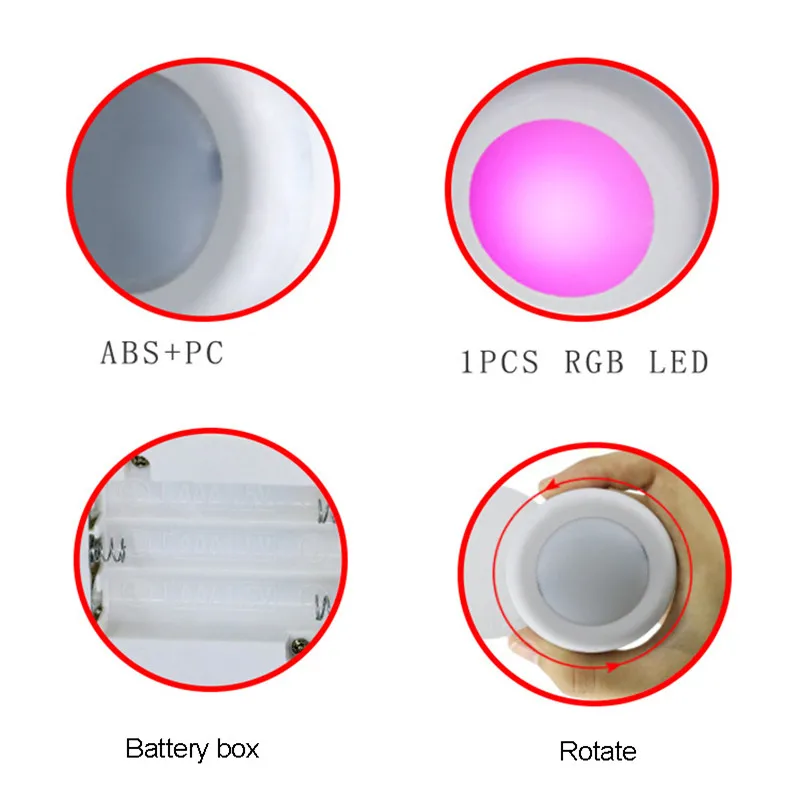 RGB 12 цветов светодиодный ночник сенсорный с регулируемой яркостью с дистанционным управлением цвет сменный для шкафа Лестницы прихожей ночник