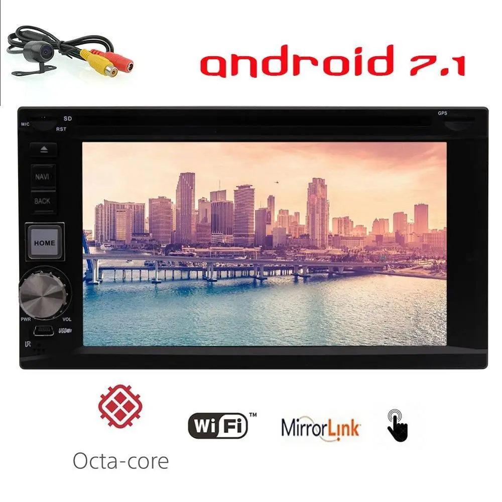 Android 7.1 Octa core 6.2 'ɲ DIN в тире автомобиля dvd-плеер автомобильной стерео Радио GPS