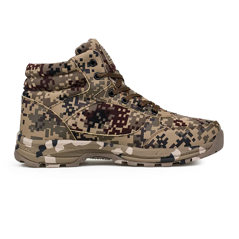 Desert Hiking Sports Camouflage Trekking Shoes Military Outdoor Men's Winter Warm Hiking Boots Combat Sports Shoes Plus Size 46