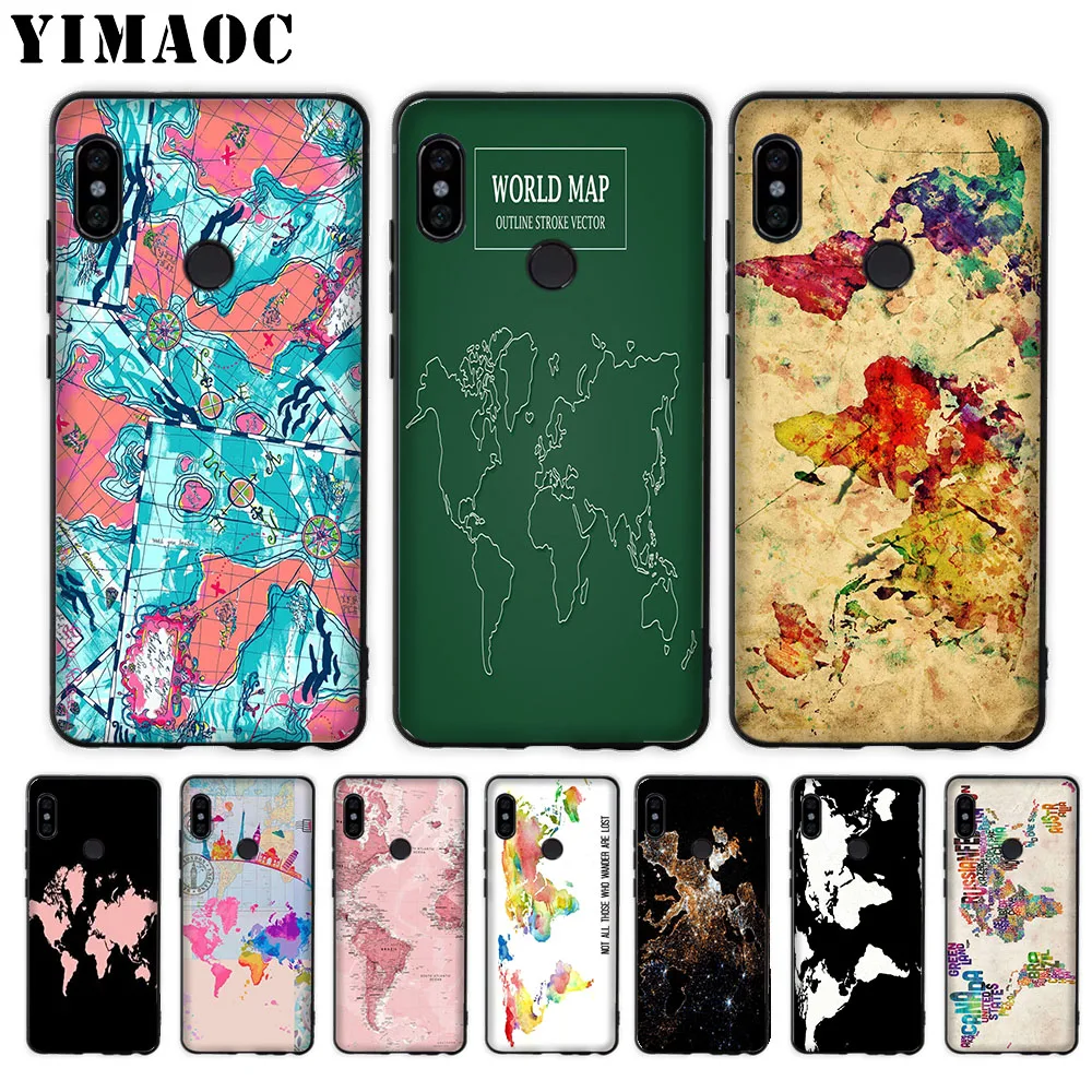 

YIMAOC World Map Plans Special Offer Soft Case for Xiaomi Mi5 Mi5S Mi6 Mi9 Mi8 Lite SE A1 A2 Lite Pocophone F1 MAX 3