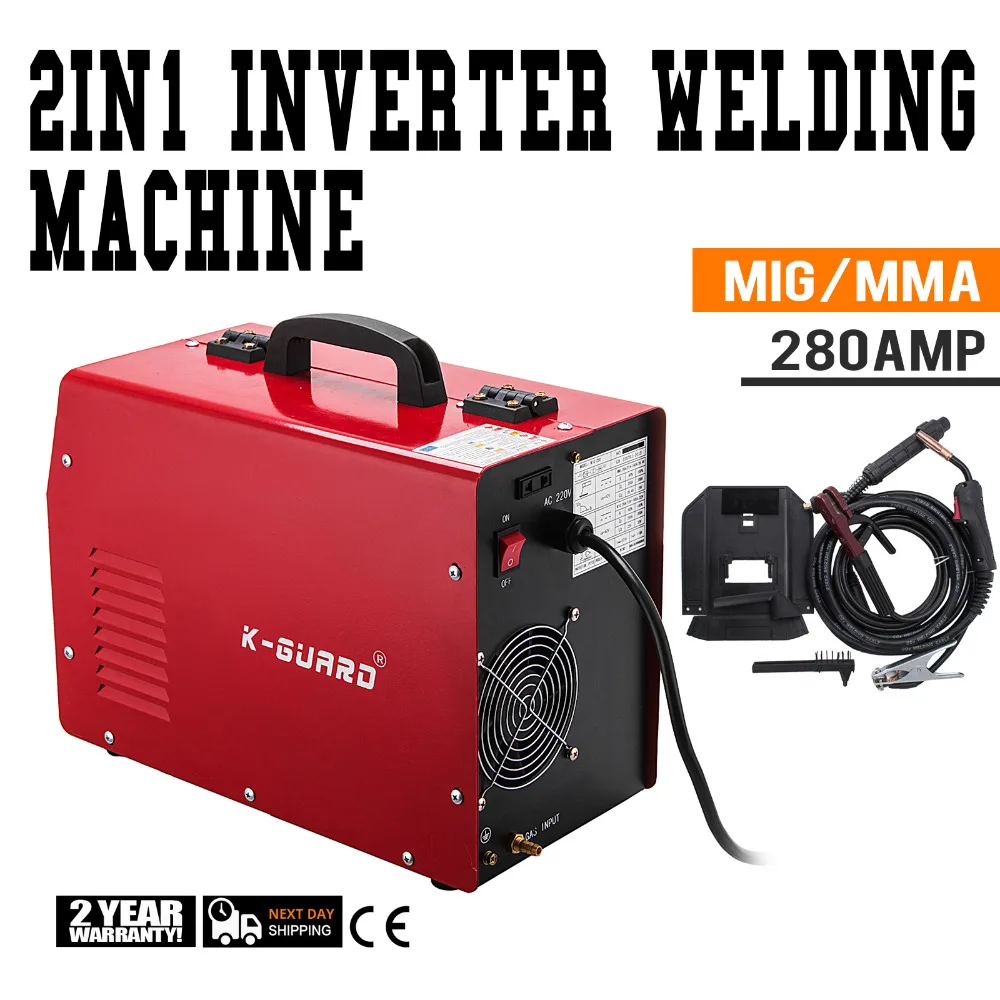 Сварочный инвертор MIG для газа/газа MMA 3 в 1 IGBT 230V 280 Amp DC|Приборы MIG-сварки| |