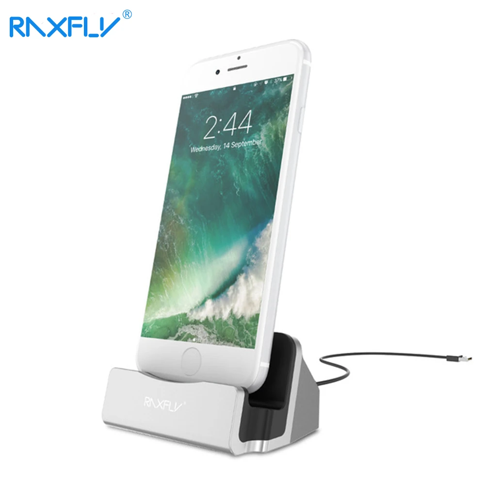 

RAXFLY Phone Charger For iPhone 7/8 Plus X XR XS Max Portable Charging For Samsung S10/Note 9 S9/S8 5V 1A Dock For Xiaomi Redmi5