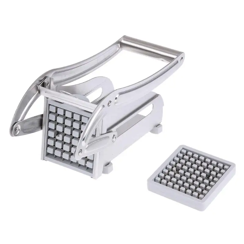 

2 Blades Stainless Steel French Fry Cutter Potato Chips Strip Cutting Machine Maker Slicer Gadgets Kitchen Accessories Chopper