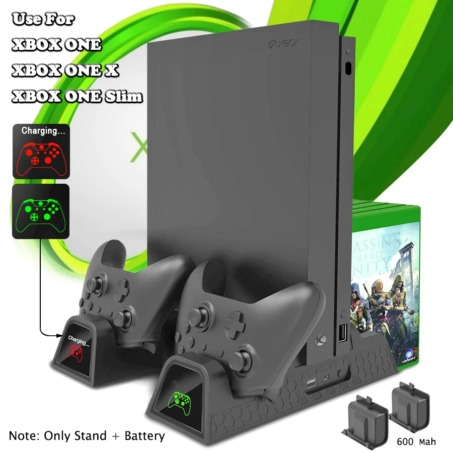 Контроллер зарядное устройство охлаждающая подставка для xbox ONE X Slim игры хранение зарядная док-станция для xbox ONE/S/X консоли