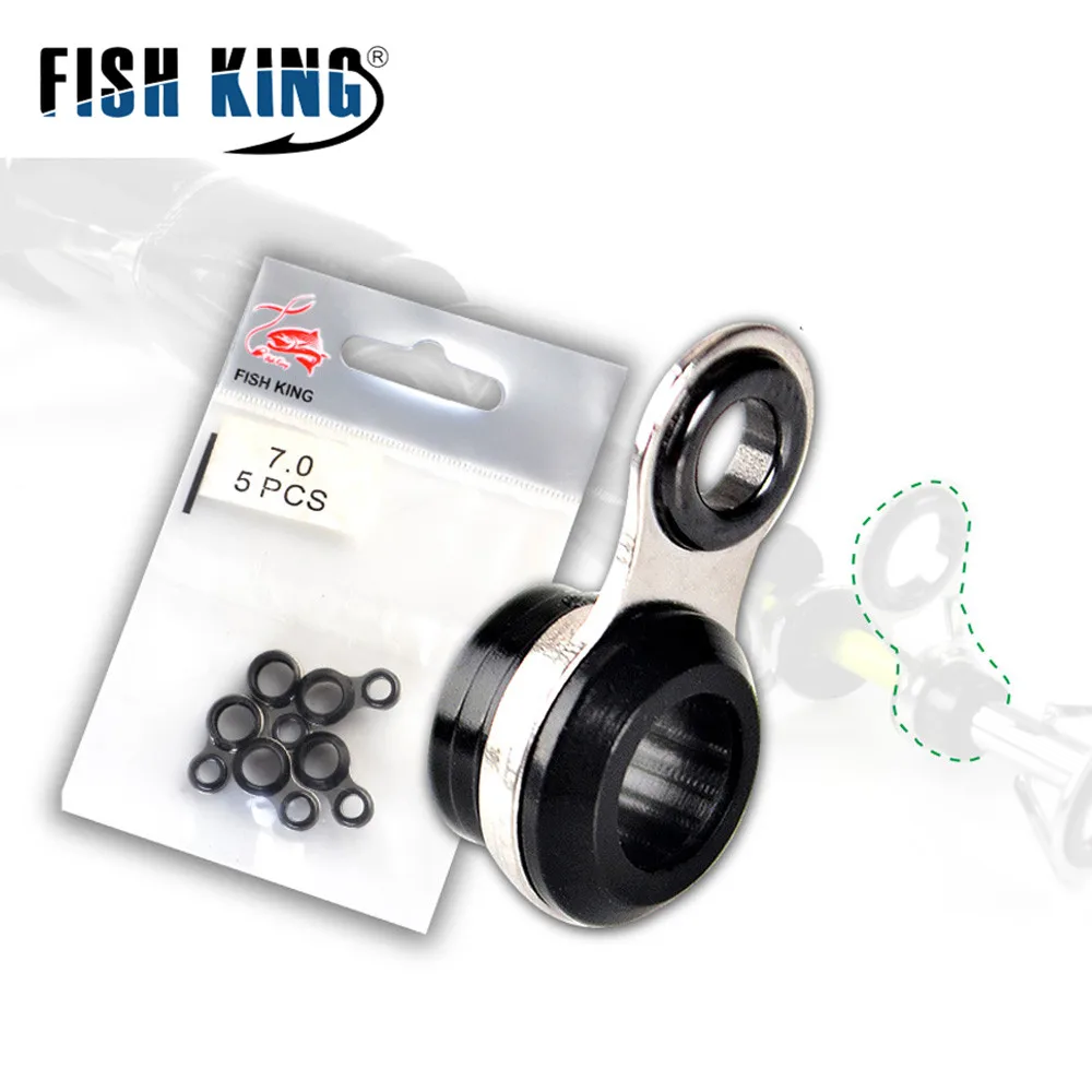 FISH KING 5 шт./упак. 4 0 # 6 8 направляющие из нержавеющей стали для рыболовной удочки