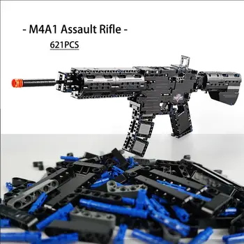

DIY M4A1 Carbine Block Gun cool Weapons Model Blocks Assembled Bricks Blocks for Boys' Outdoor Playing