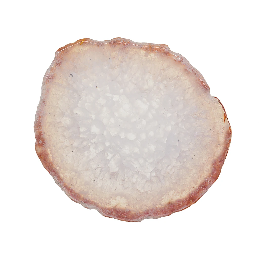 3Pcs Natural Agate Slices Irregular Round /Oval Crystal Quartz Stone Pendant Charms DIY Supply Home Decorations Group 6#