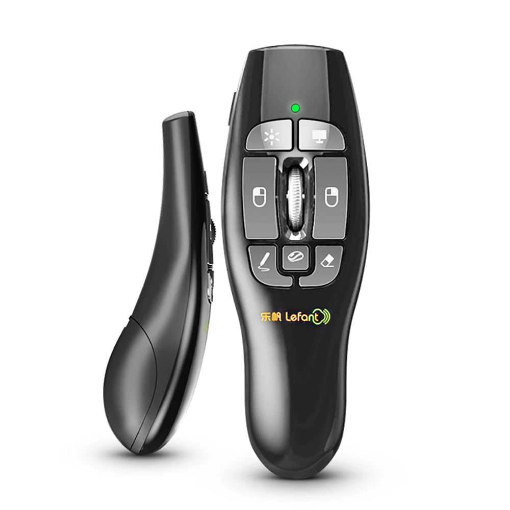 

Lefant F8 2.4GHz Wireless Presenter Air Mouse Remote Control Clicker with Red Laser Pointer Scroll Wheel for PPT Presentation