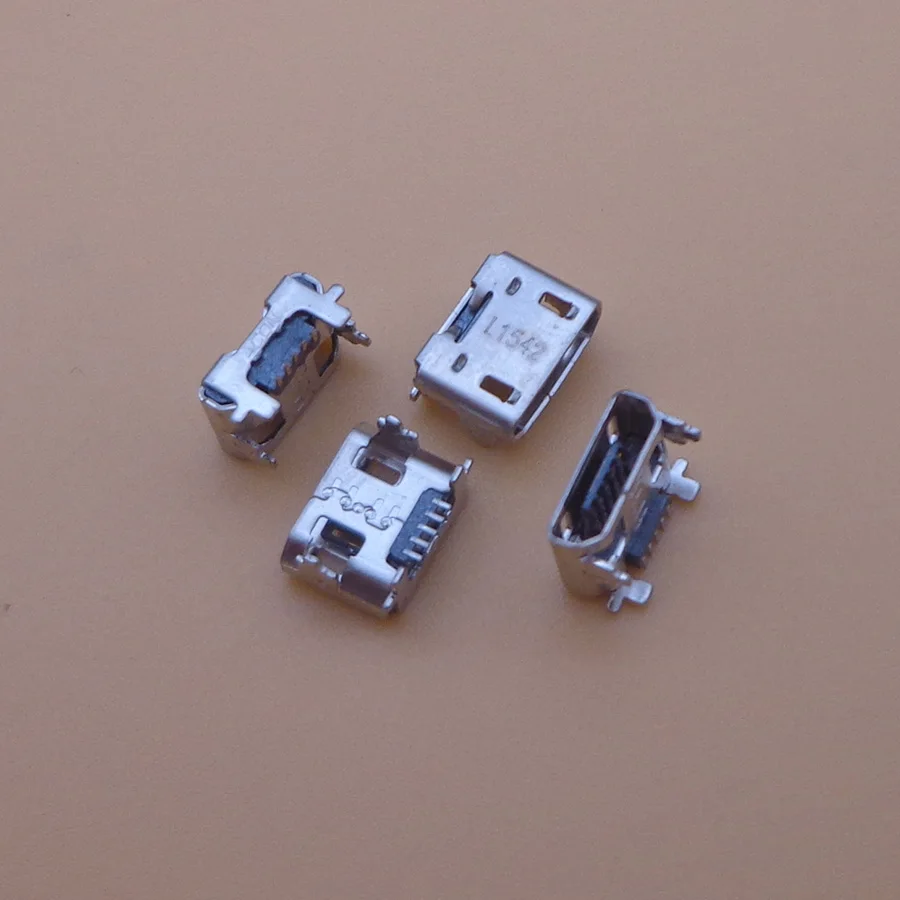 50pcs Mini Micro USB Charging Port Connector socket power plug dock 5pin female repair parts for