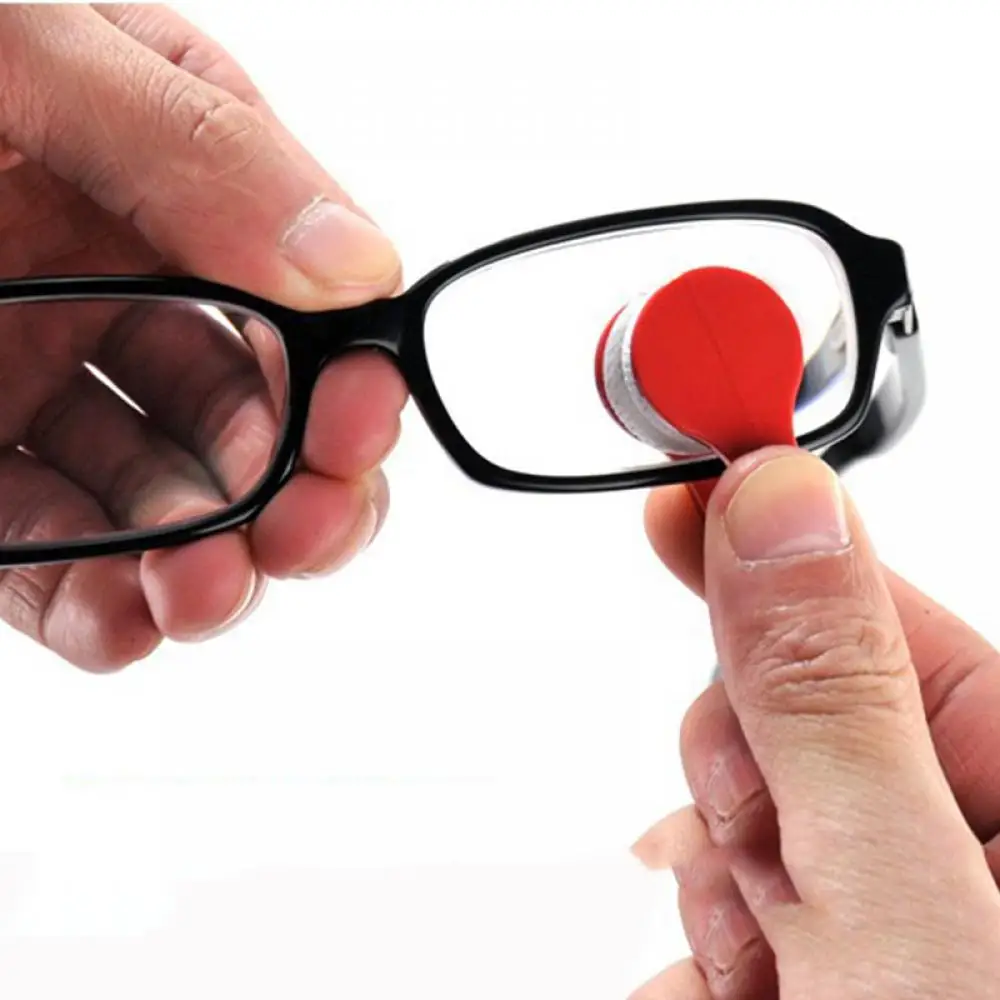 

2pc Mini Cute Sun Glasses Eyeglass Microfiber Spectacles Cleaner Brush Cleaning Tool Cleaning Brush Auto Cleaning Accessories