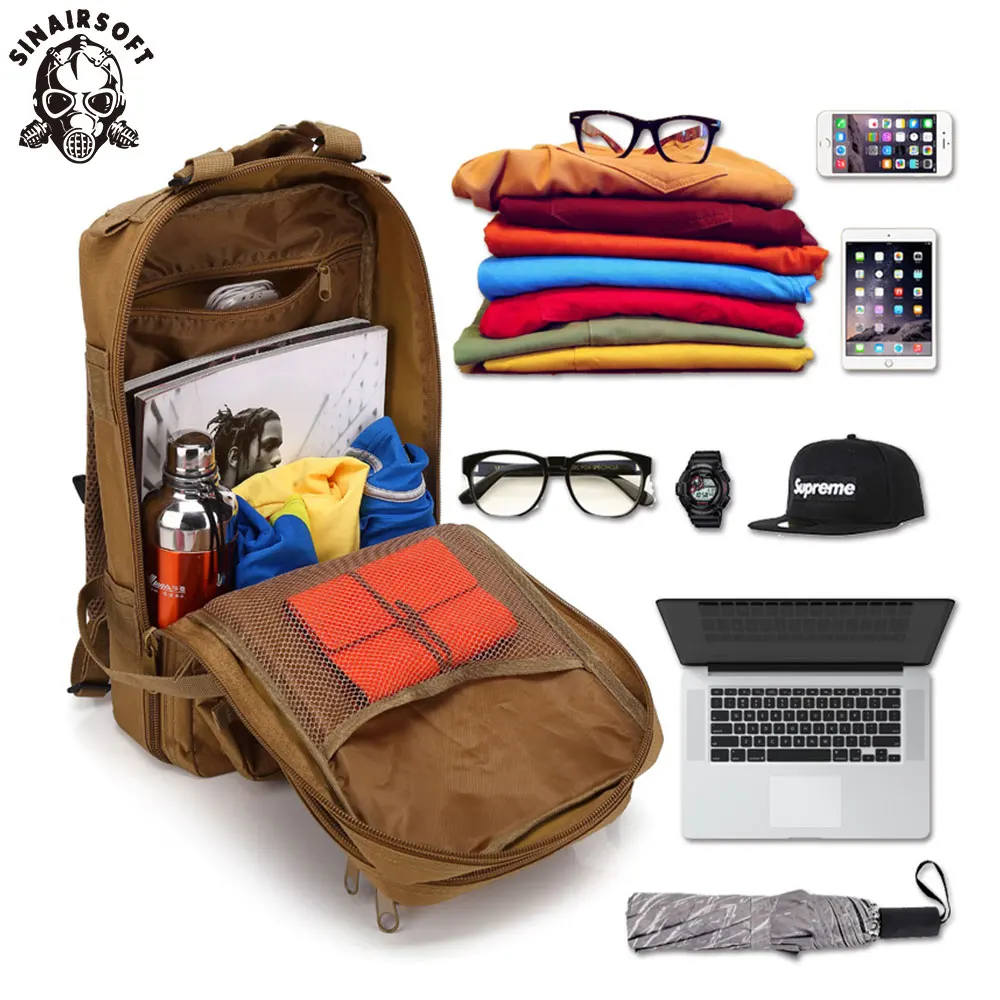 3P Military Bag Army Tactical Outdoor Camping Men's Military Tactical Backpack Oxford for Cycling Hiking Sports Climbing Bag 30L