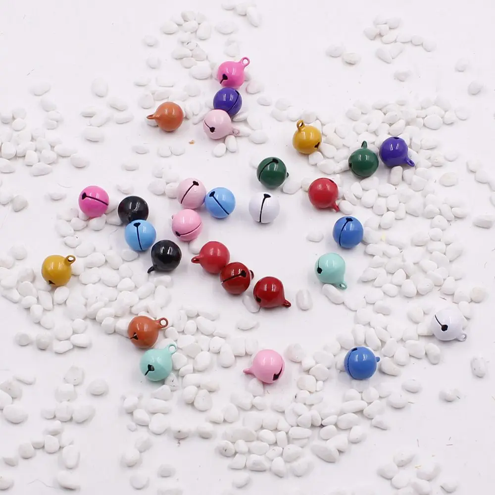 

10Pcs/lot Colorful Iron Loose metal Beads Christmas Decoration Pendants DIY Crafts Handmade Accessories Size 13*13mm