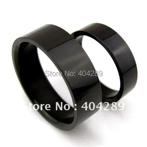 50 шт. модные черные кольца из нержавеющей стали, 4 мм и 6 мм на выбор