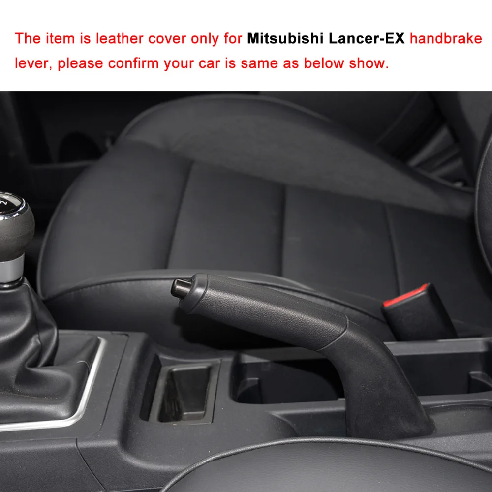 Car Handbrake Covers Case for Mitsubishi Lancer EX Outlander 2013 Genuine Leather Handbrake Grips Cover