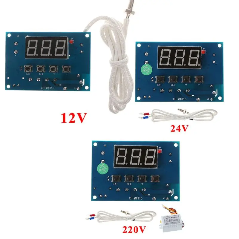 Цифровой термостат K-тип модуля AC 220 V/DC 12/24 V 30 градусов до + 999 градусов плате контроллера