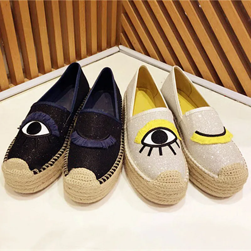 

2019 New Arrival Lady Star Runway Platform Shoes Women Flats Slip On Women Loafers Sapato Feminino Brand Hot Women Espadrilles