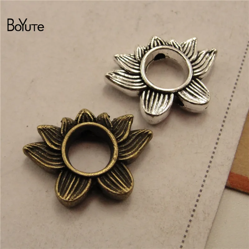BoYuTe Wholesale Zinc Alloy Antique Bronze Silver Lotus Beads Jewelry Making DIY Hand Made Accessories (5)