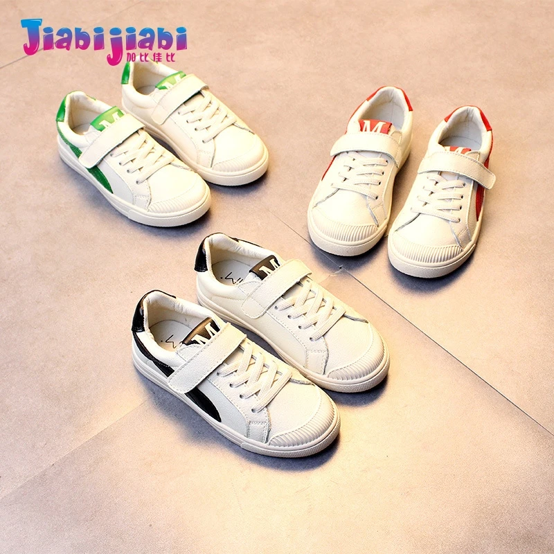 

3-12T New Children geometry Student Boys Sport Shoes Flats Girls Climbing Run Sneaker Toddler Kids Real Leather Casual Shoes 8